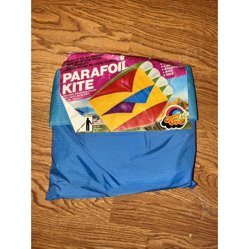 NOS Rare Vintage 1985 PARAFOIL KITE 19”x29” No. 575A | Spectra Star Kites RTF